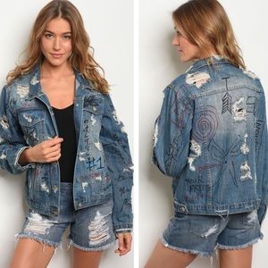 Denim Patch Jacket NEW